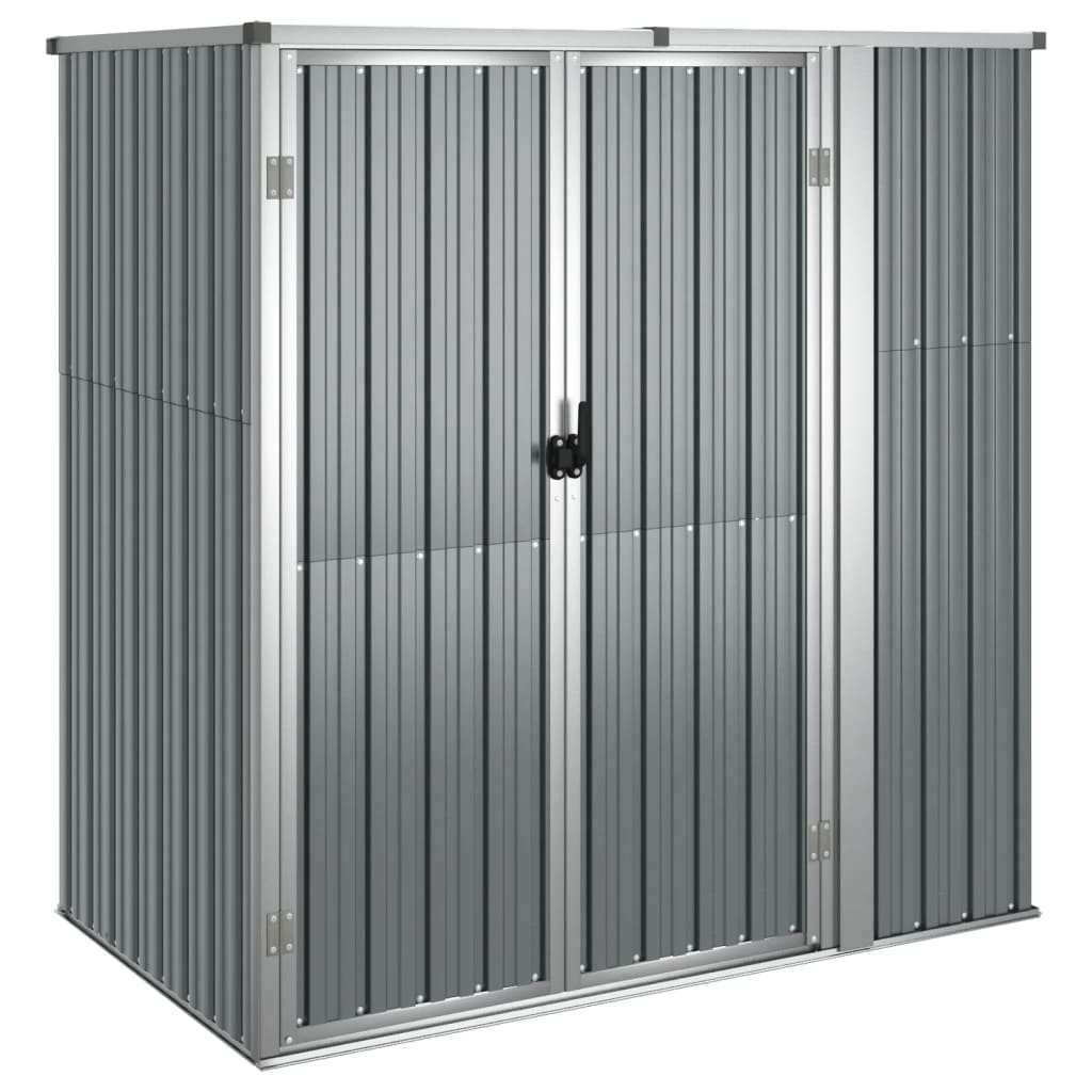SHED JARDIN VIDAXL 161X89X161 CM Gray en acier galvanisé