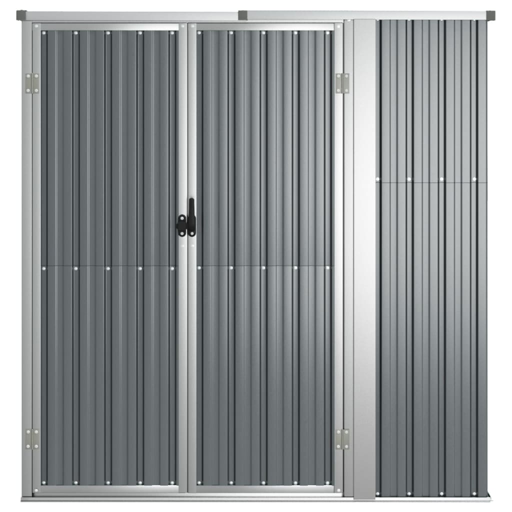 SHED JARDIN VIDAXL 161X89X161 CM Gray en acier galvanisé