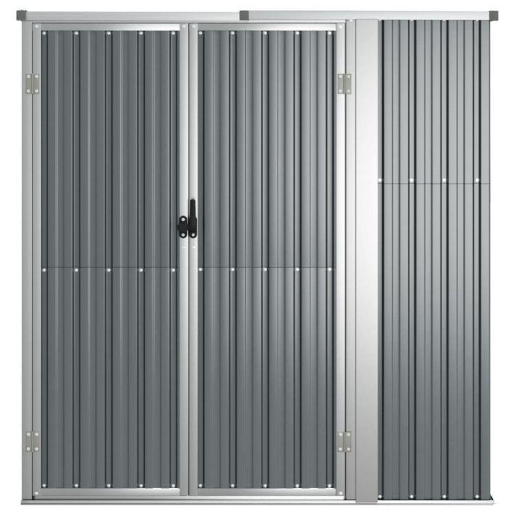 SHED JARDIN VIDAXL 161X89X161 CM Gray en acier galvanisé