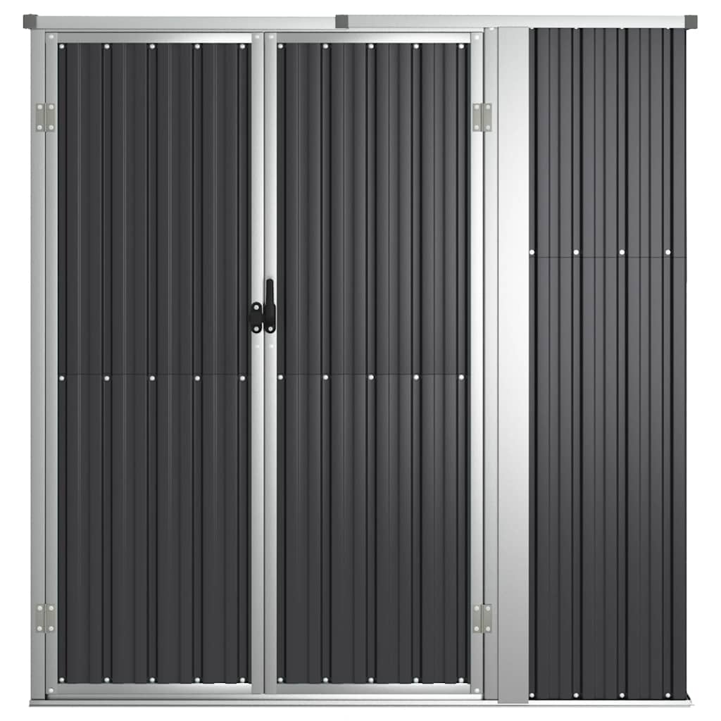 Vidaxl hangar de jardin 161x89x161 cm anthracite en acier galvanisé -colore