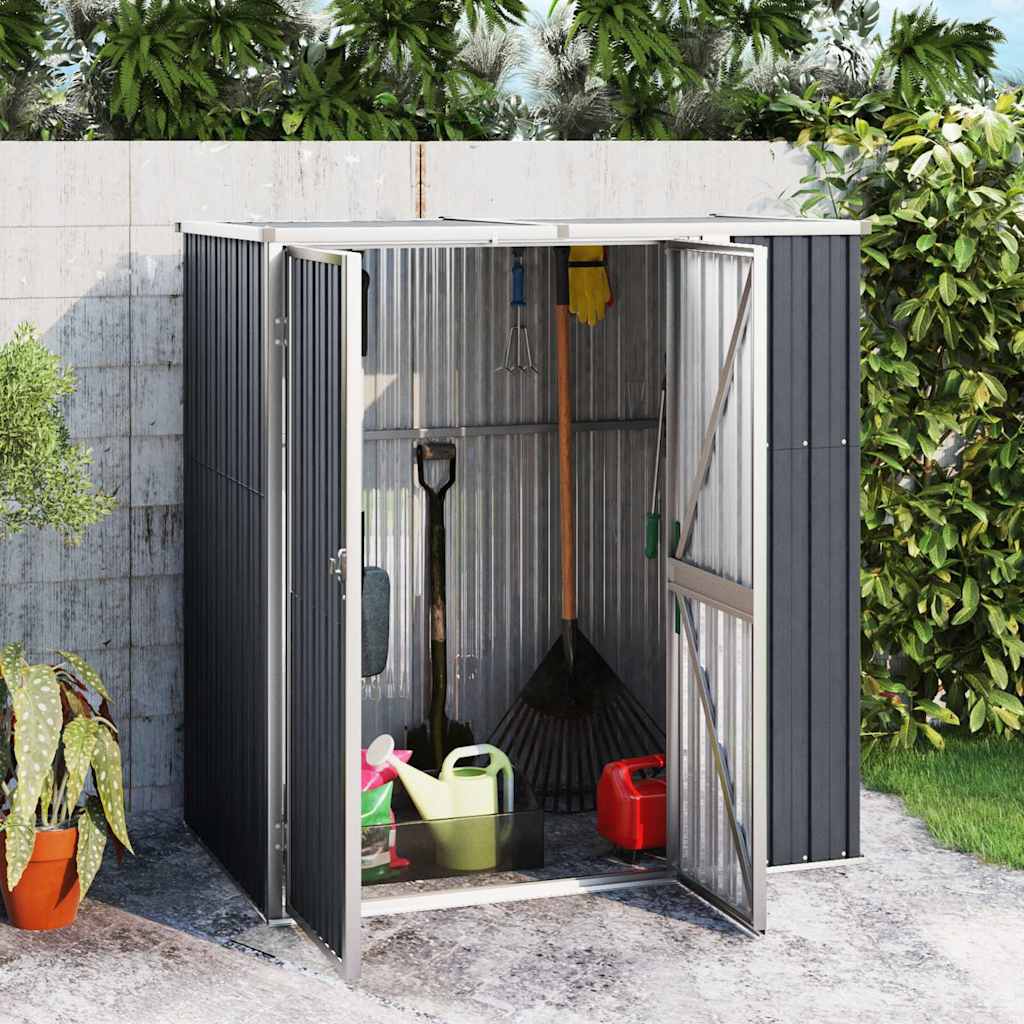 Vidaxl hangar de jardin 161x89x161 cm anthracite en acier galvanisé -colore