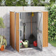 Vidaxl hangar de jardin 161x89x161 cm brun en acier galvanisé