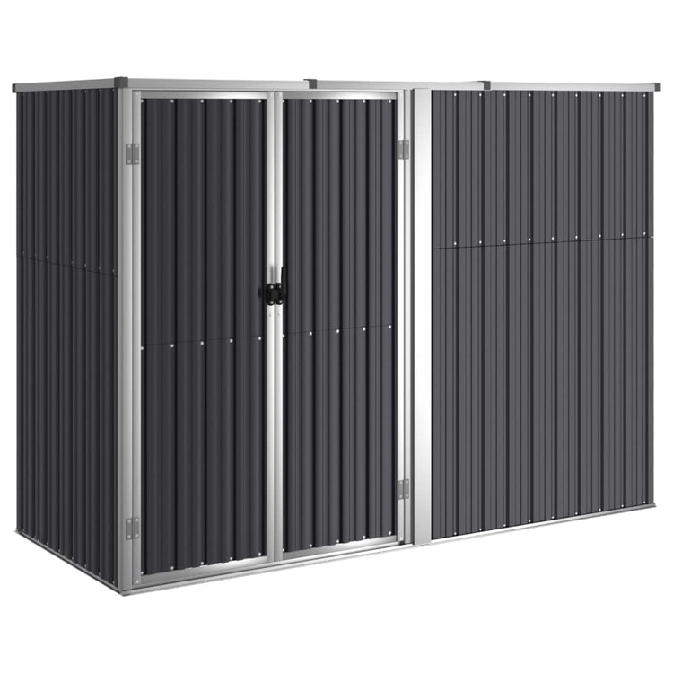 Vidaxl jardin hangar 225x89x161 cm anthracite en acier galvanisé -colore