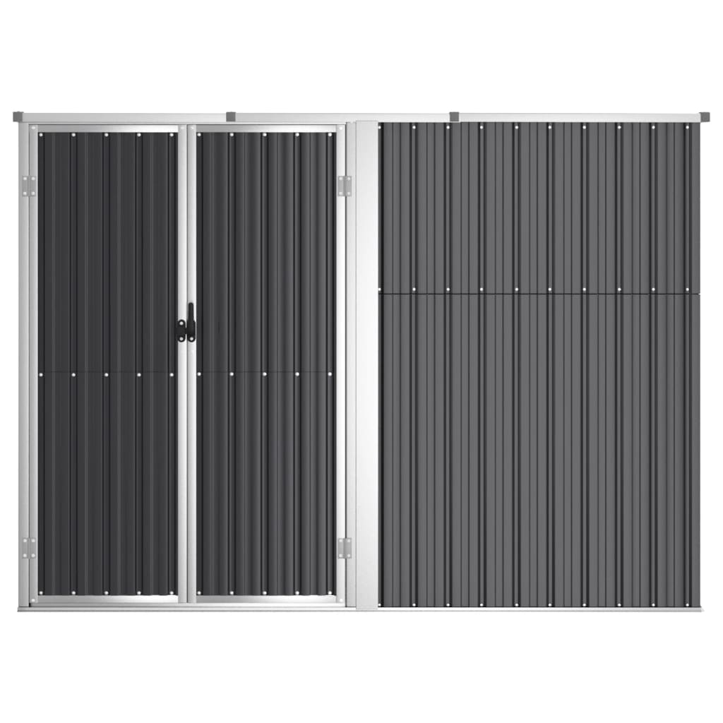 Vidaxl jardin hangar 225x89x161 cm anthracite en acier galvanisé -colore