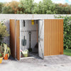 Vidaxl hangar de jardin 225x89x161 cm brun en acier galvanisé