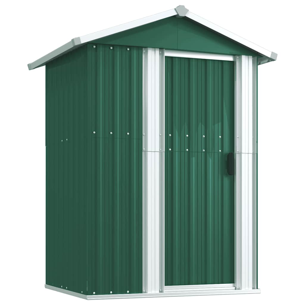 Vidaxl jardin hangar 126x97.5x177 cm en acier galvanisé vert