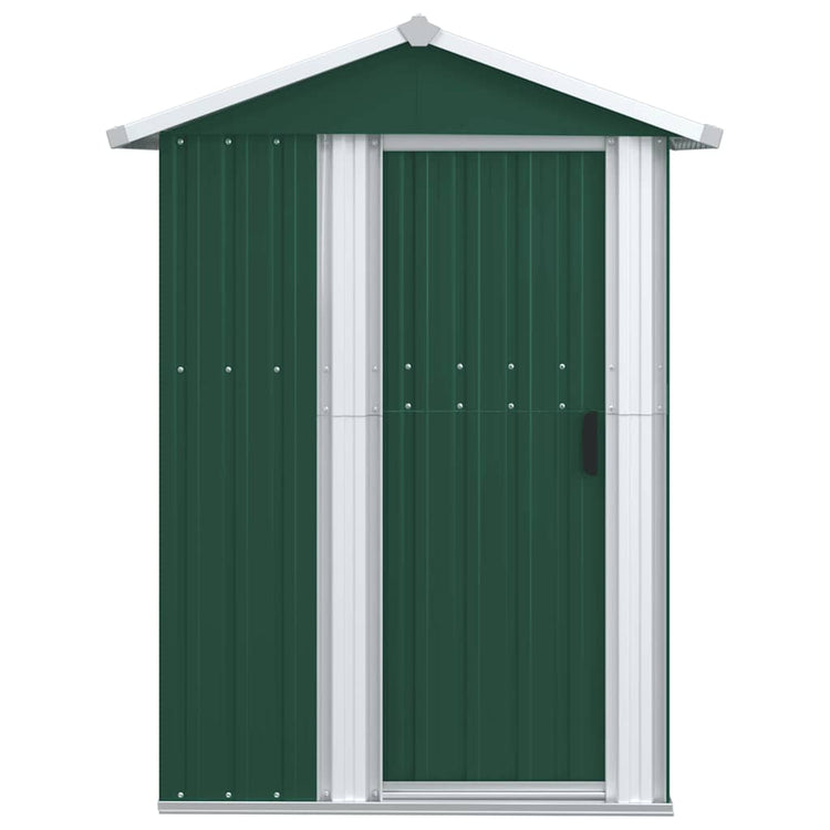 Vidaxl jardin hangar 126x97.5x177 cm en acier galvanisé vert