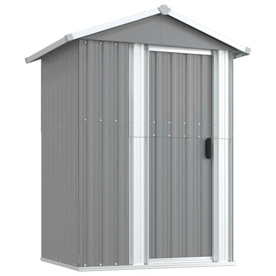 Vidaxl jardin hangar 126x97.5x177 cm gris en acier galvanisé