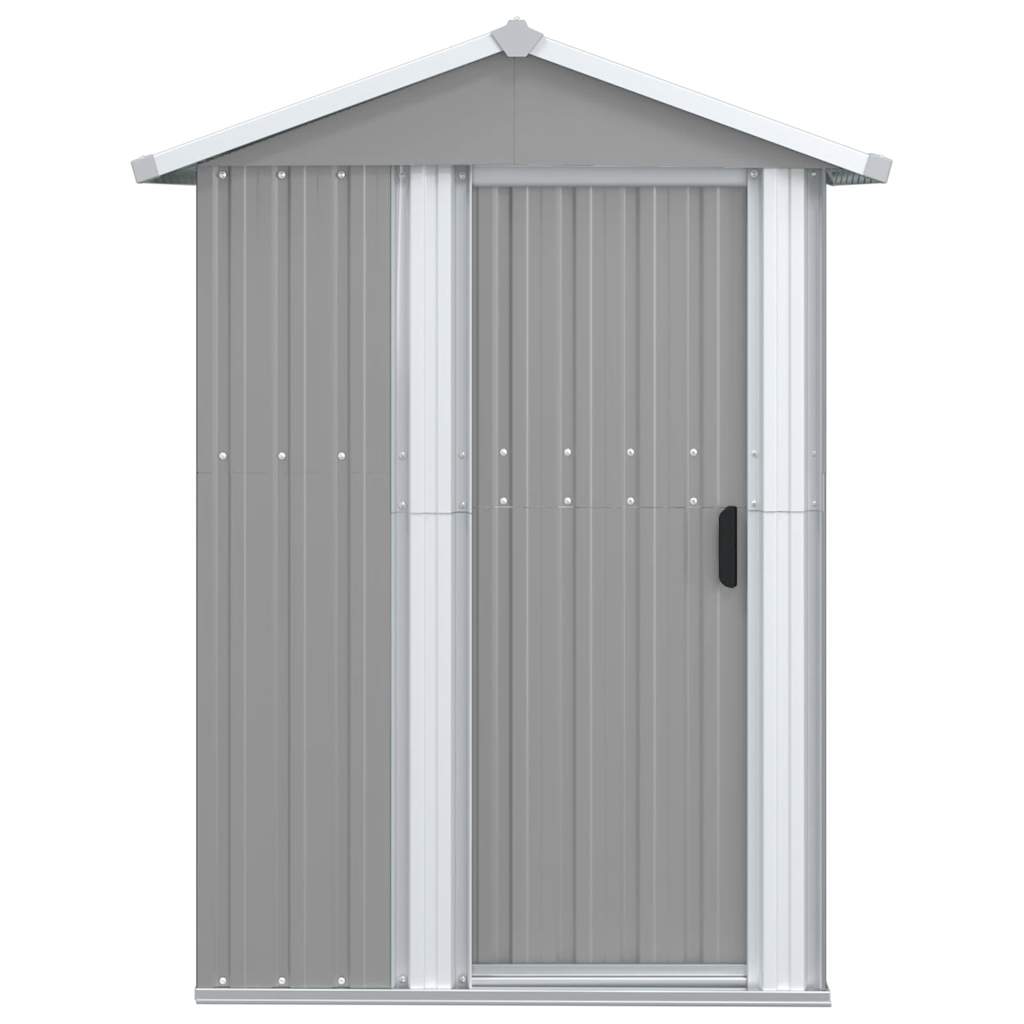 Vidaxl jardin hangar 126x97.5x177 cm gris en acier galvanisé