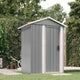 Vidaxl jardin hangar 126x97.5x177 cm gris en acier galvanisé