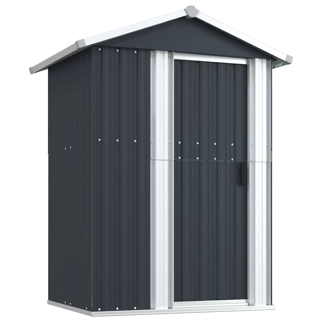 Vidaxl jardin hangar 126x97.5x177 cm couleur anthracite en acier galvanisé
