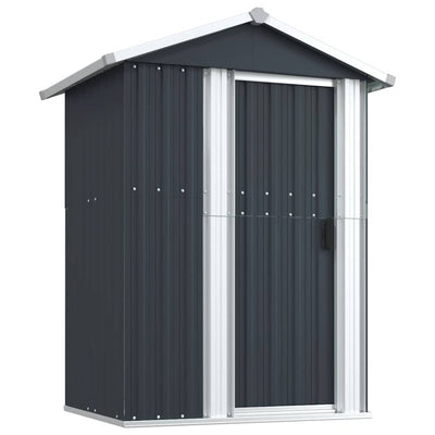 Vidaxl jardin hangar 126x97.5x177 cm couleur anthracite en acier galvanisé
