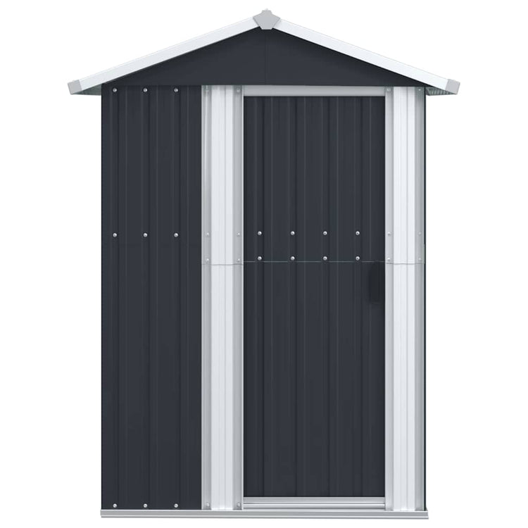 Vidaxl jardin hangar 126x97.5x177 cm couleur anthracite en acier galvanisé