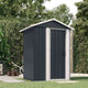 Vidaxl jardin hangar 126x97.5x177 cm couleur anthracite en acier galvanisé
