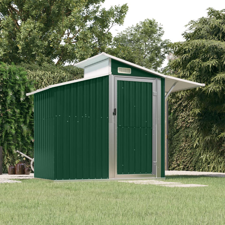 Vidaxl jardin hangar 270x130x208.5 cm Galvanisé en acier vert