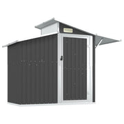 Vidaxl jardin hangar 270x130x208.5 cm couleur anthracite en acier galvanisé - afbeelding 2