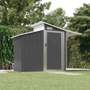 Vidaxl jardin hangar 270x130x208.5 cm couleur anthracite en acier galvanisé - afbeelding 1