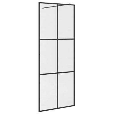 Vidaxl Walk-In Walk-In Walk 80x195 cm ESG-glas transparent et noir