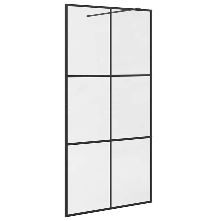 Vidaxl Walk-In Walk-In Walk Murn 100x195 cm esg-glas transparent et noir
