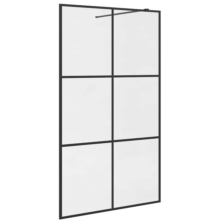 Vidaxl Walk-In Walking Murn 115x195 cm esg-glas transparent et noir