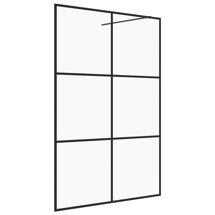 Vidaxl Walk-In Walking Mur 140x195 cm ESG-GLAS transparent et noir
