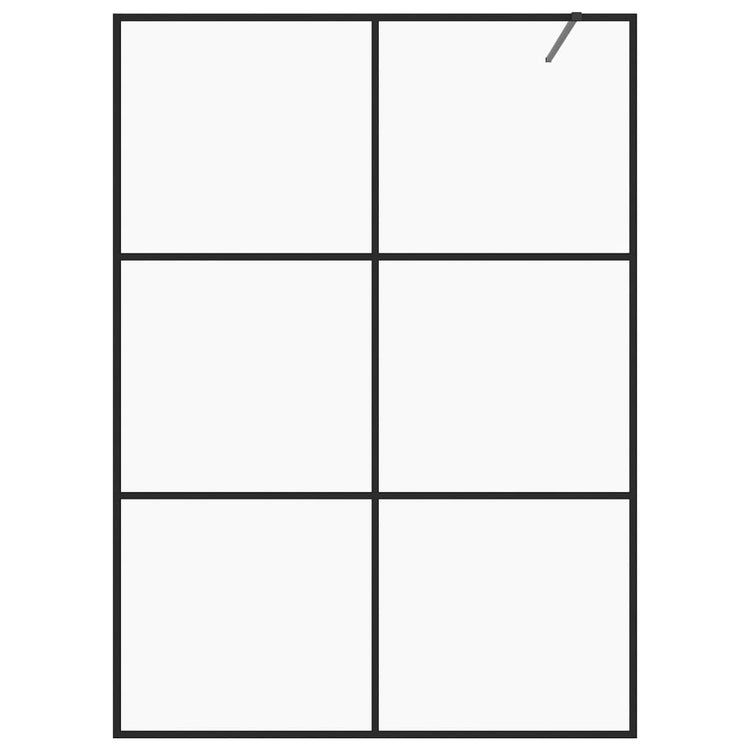 Vidaxl Walk-In Walking Mur 140x195 cm ESG-GLAS transparent et noir