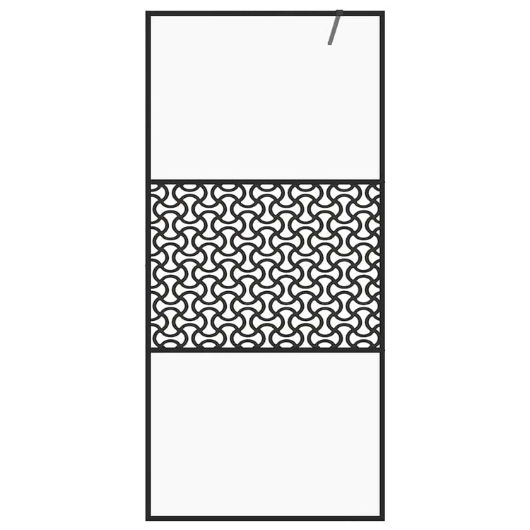 Vidaxl Walk-In Walking Mur 80x195 cm esg-glas transparent et noir