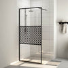 Vidaxl Walk-In Walking Mur 80x195 cm esg-glas transparent et noir