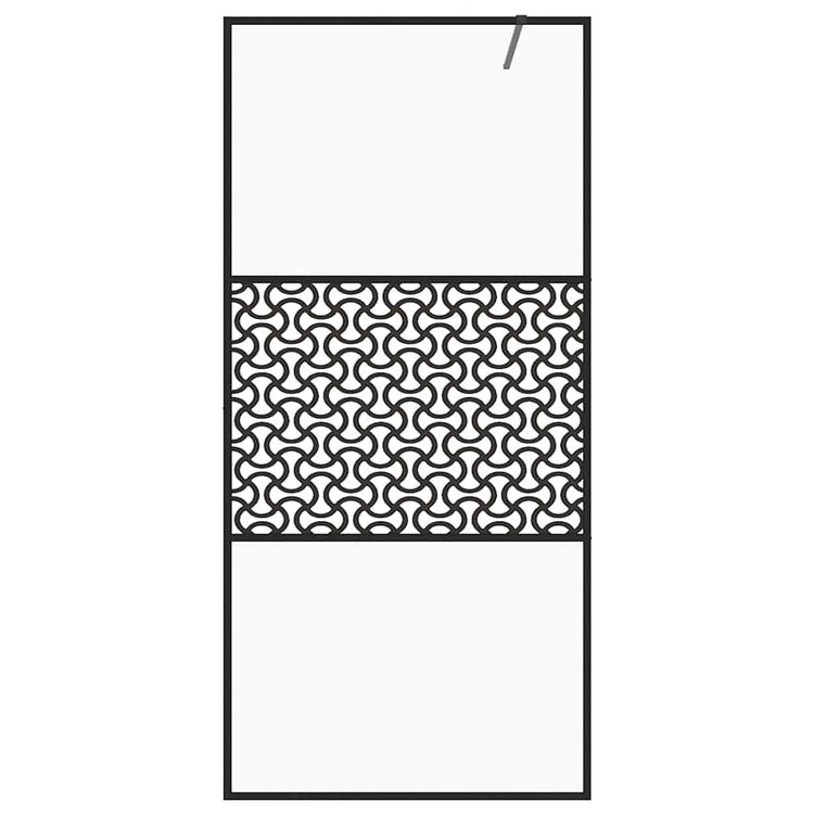 Vidaxl Walk-In Walk Walk 115x195 cm ESG-glas transparent et noir