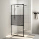 Vidaxl Walk-In Walk Walk 115x195 cm ESG-glas transparent et noir