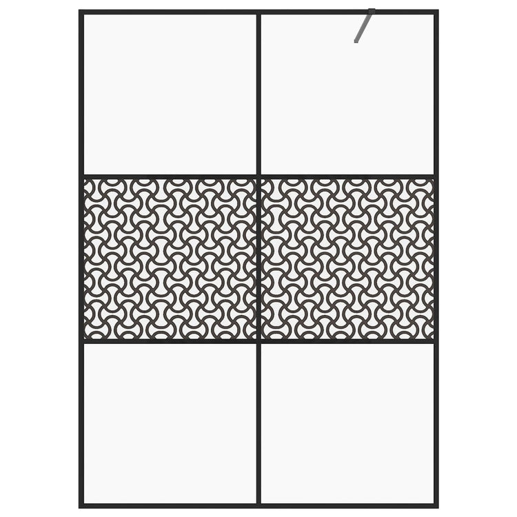 Vidaxl Walk-In Walking Mur 140x195 cm ESG-GLAS transparent et noir