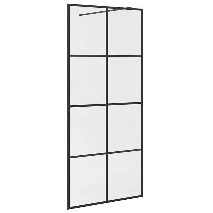 Vidaxl Walk-In Walk-In Walk Mur 90x195 cm ESG-GLAS transparent et noir