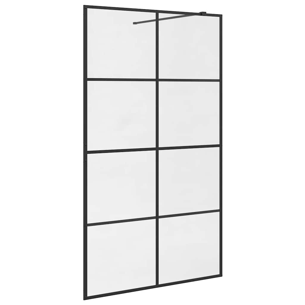 Vidaxl Walk-In Walking Murn 115x195 cm esg-glas transparent et noir