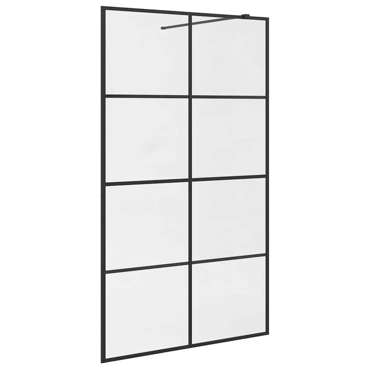 Vidaxl Walk-In Walking Murn 115x195 cm esg-glas transparent et noir