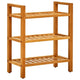 Rack de chaussures Vidaxl avec 3 étagères 50x27x60 cm Chêne solide