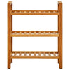 Rack de chaussures Vidaxl avec 3 étagères 50x27x60 cm Chêne solide