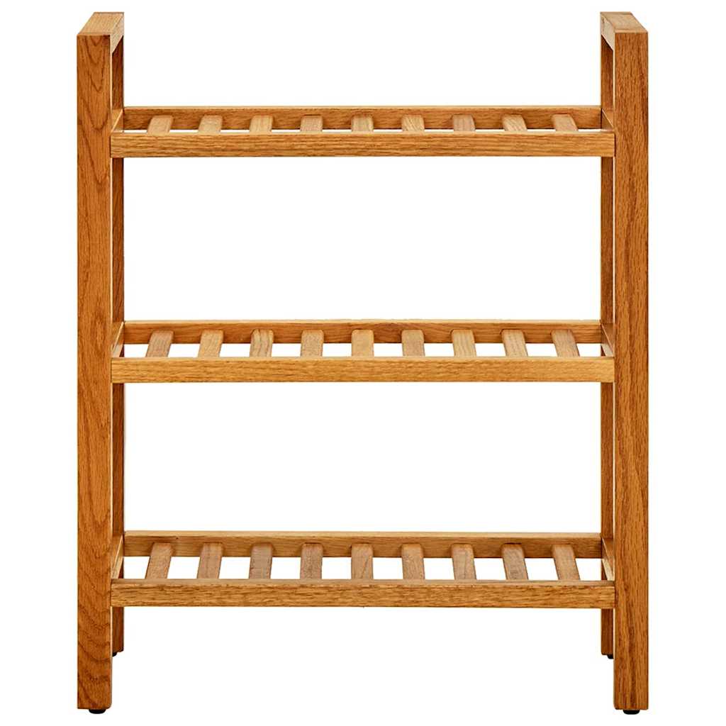 Rack de chaussures Vidaxl avec 3 étagères 50x27x60 cm Chêne solide
