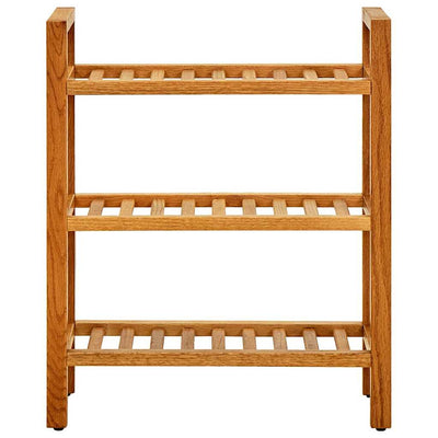 Rack de chaussures Vidaxl avec 3 étagères 50x27x60 cm Chêne solide