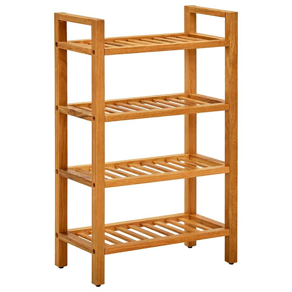 Rack de chaussures Vidaxl avec 4 étagères 50x27x80 cm Chêne solide