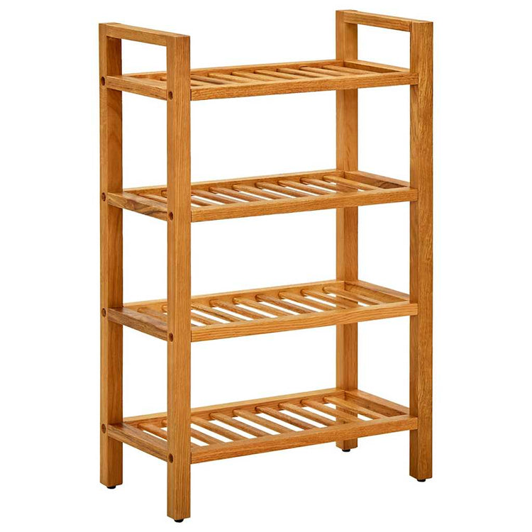 Rack de chaussures Vidaxl avec 4 étagères 50x27x80 cm Chêne solide