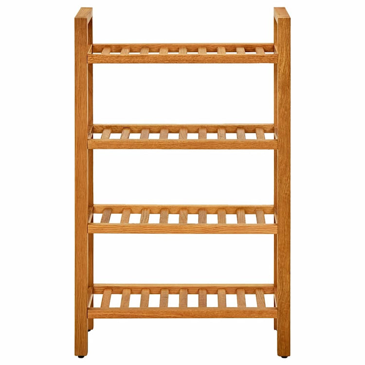 Rack de chaussures Vidaxl avec 4 étagères 50x27x80 cm Chêne solide