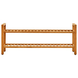 Rack de chaussures Vidaxl avec 2 étagères 100x27x40 cm en chêne solide - afbeelding 2