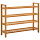 Rack de chaussures Vidaxl avec 4 étagères 100x27x80 cm Chêne solide