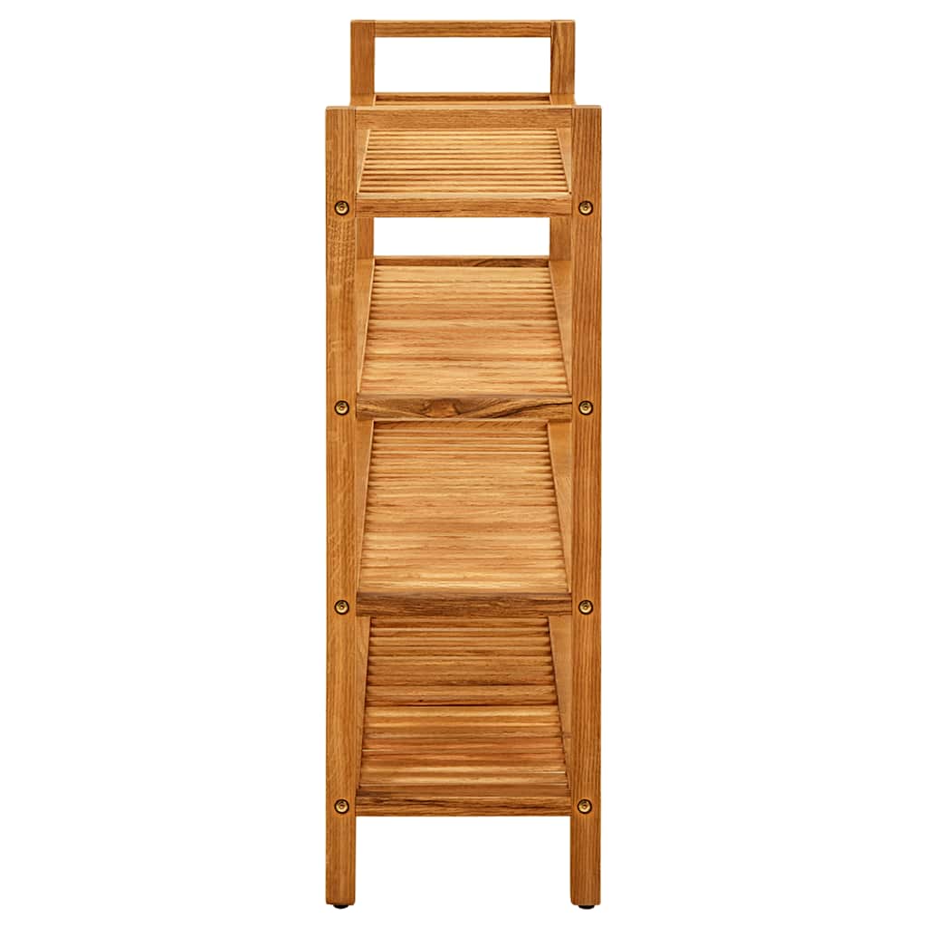 Rack de chaussures Vidaxl avec 4 étagères 100x27x80 cm Chêne solide