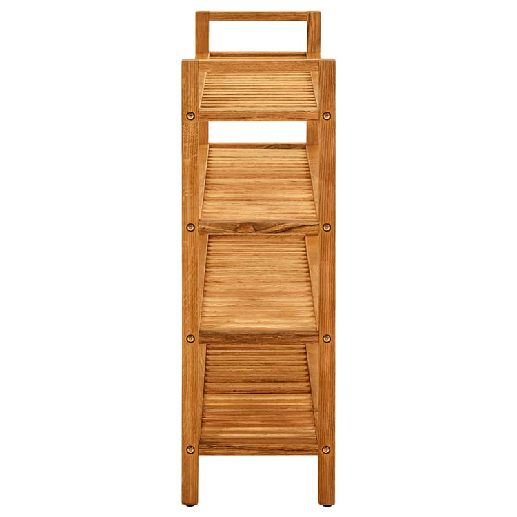 Rack de chaussures Vidaxl avec 4 étagères 100x27x80 cm Chêne solide