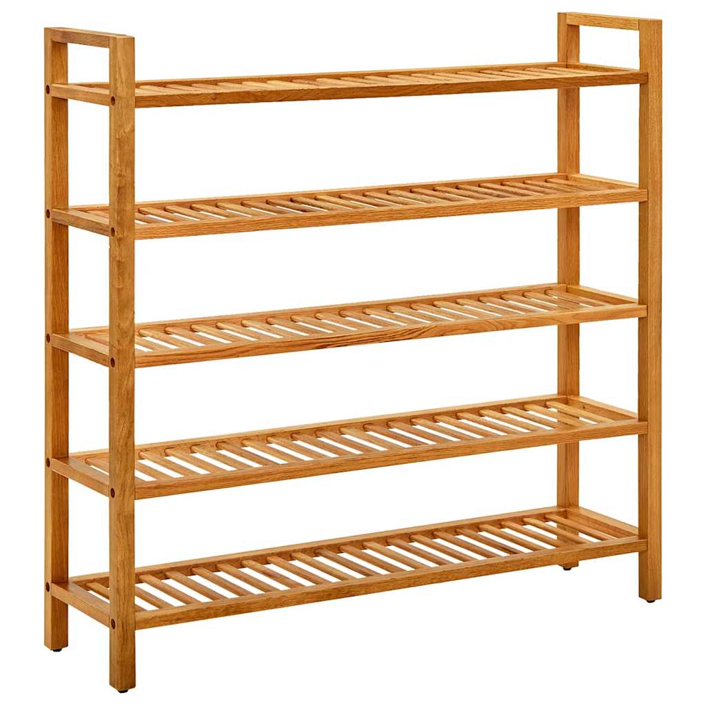 Rack de chaussures Vidaxl avec 5 étagères 100x27x100 cm Chêne solide
