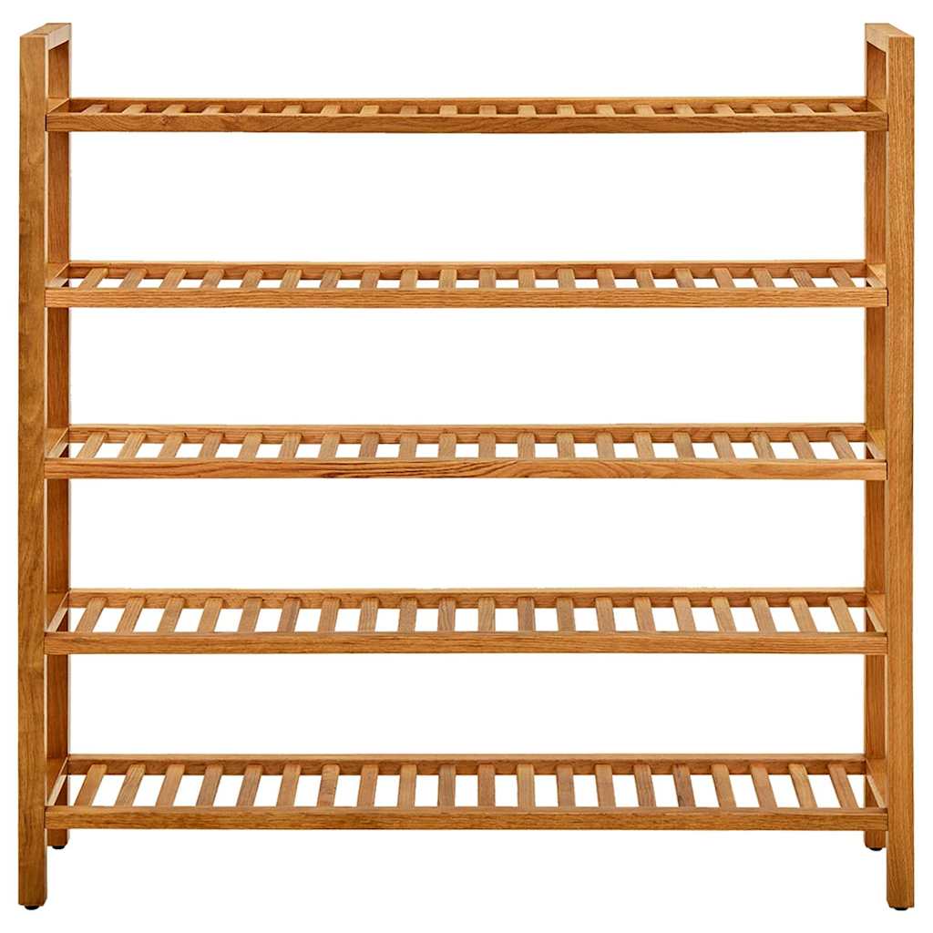 Rack de chaussures Vidaxl avec 5 étagères 100x27x100 cm Chêne solide