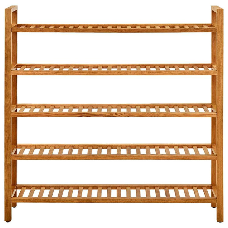 Rack de chaussures Vidaxl avec 5 étagères 100x27x100 cm Chêne solide
