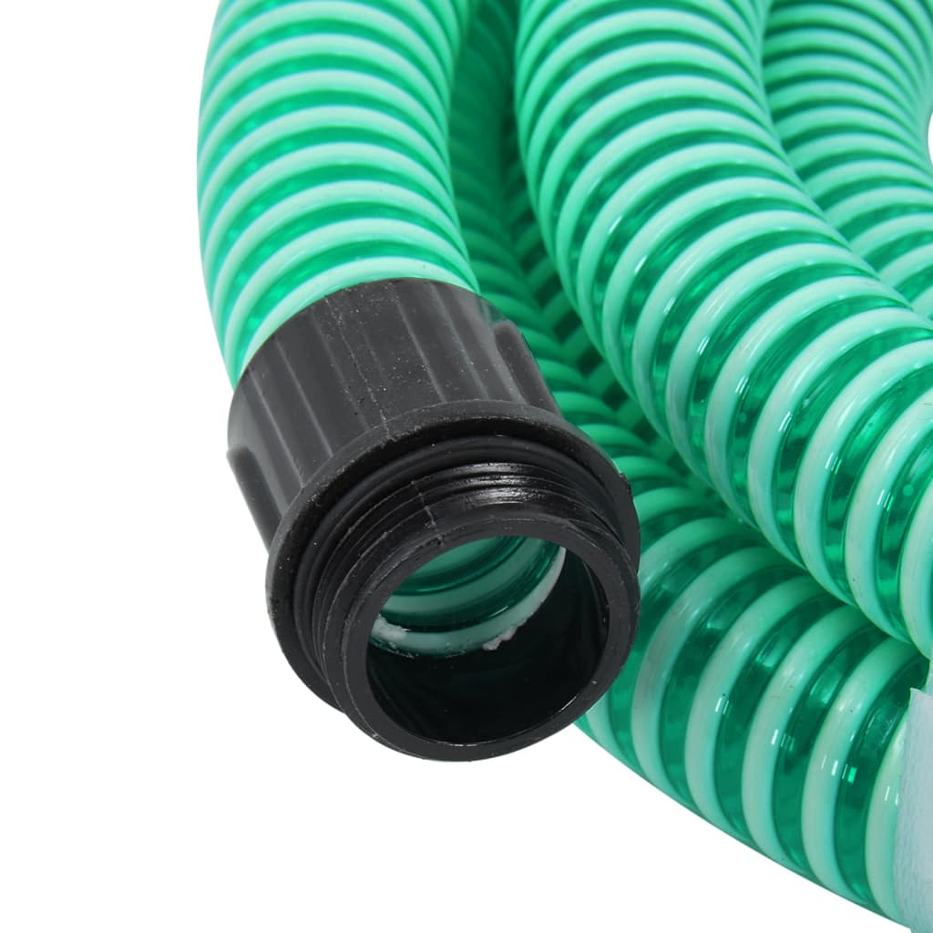 Vidaxl Sucking tuyau avec accouplements en laiton 1.1 '' 4 M PVC vert