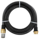 Vidaxl Sucking tuyau avec accouplements en laiton 1.1 '' 3 m PVC noir